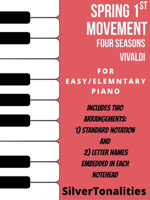 cover image of Spring Four Seasons First Movement Easy/Elementary Piano Sheet Music Combo